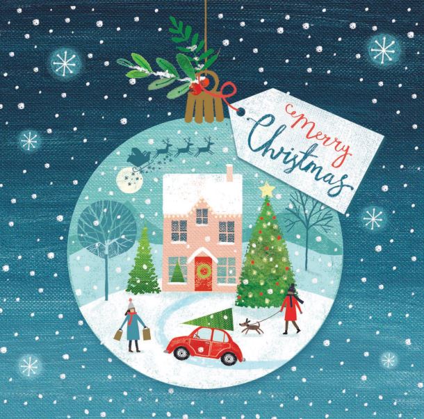 2023 Christmas Cards 'Christmas Bauble' (pack of 10) - Penny Brohn Shop