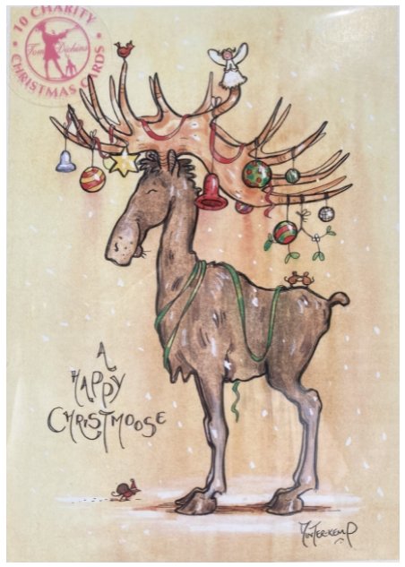 'A Happy Christmoose' Minter Kemp 2021 Christmas Cards (10 packs) - Penny Brohn Shop