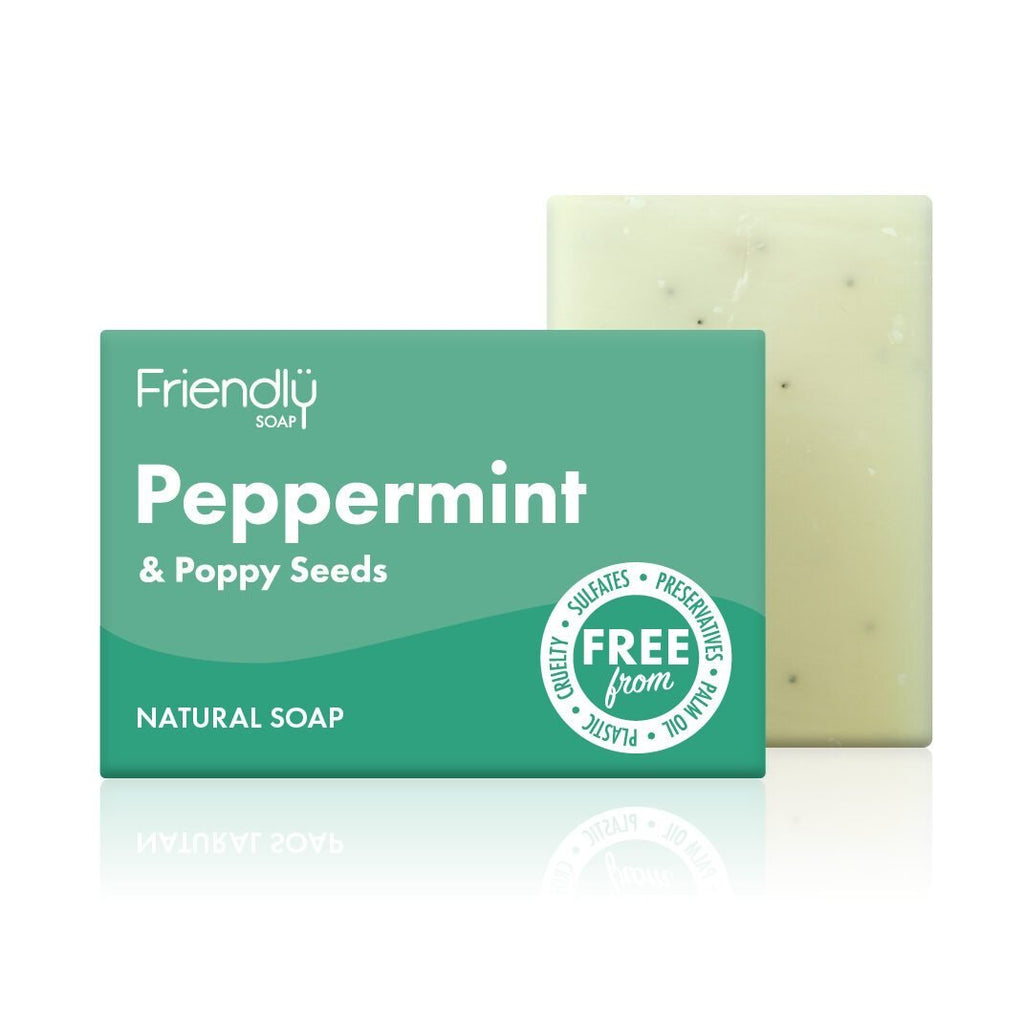 Friendly Soap - Peppermint and Poppy Seeds 95g - Penny Brohn Shop