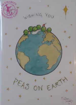 'Peas on Earth' Minter Kemp 2021 Christmas Cards (pack of 10) - Penny Brohn Shop