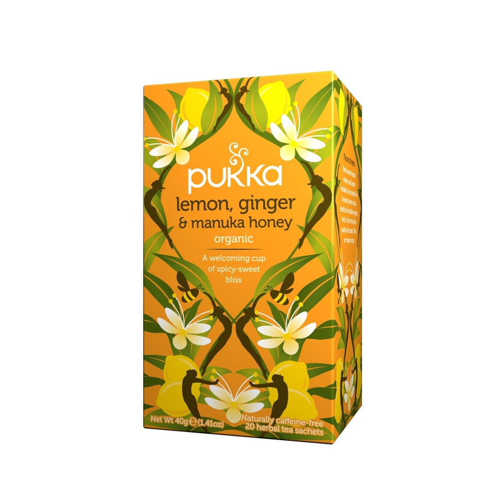 Pukka Lemon, Ginger & Manuka Honey Tea - 20 bags - Penny Brohn Shop